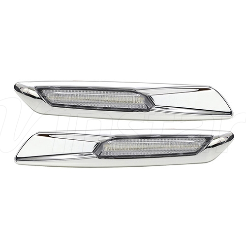 Dynamic BMW LED Side Marker (Clear Lens+Silver Chrome Finishes)