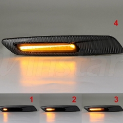 Dynamic BMW LED Side Marker (Smoke Lens+3D Carbon Finishes)
